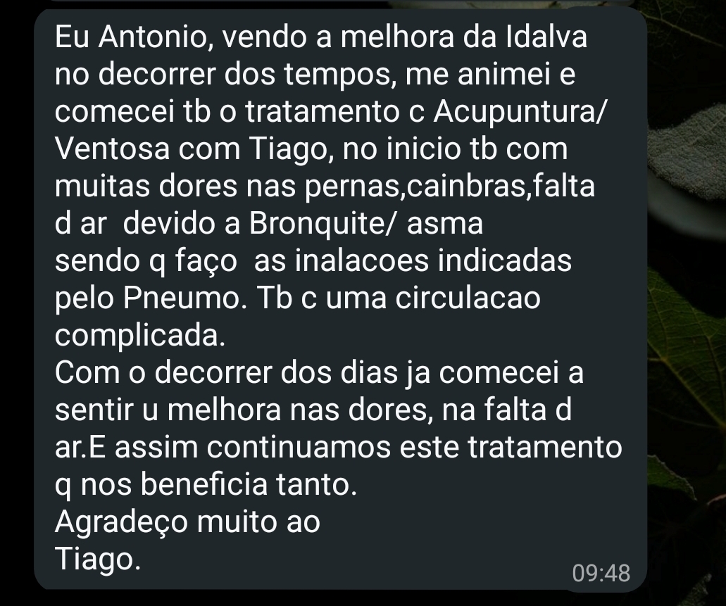 Depoimento de paciente